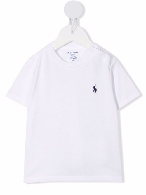 T-shirt neonato bianca RALPH LAUREN KIDS | 320832904033
